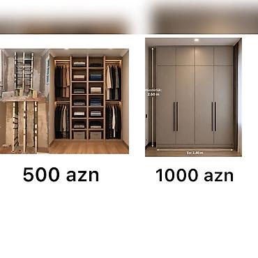 divar desən: Düz dolab, Yataq otağı üçün, Qarderob, Açılan, Quraşdırıla bilən, 4 qapılı — 1