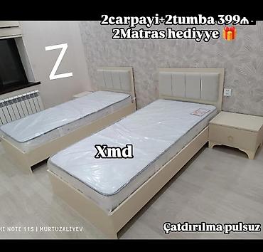 masaj kravati: 2 təknəfərlik çarpayı, 2 tumba, Yeni — 1