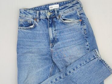 stradivarius woskowane spodnie z wysokim stanem: Zara, Jeans for women, size XS (EU 34)