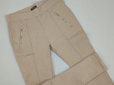 chinosy damskie beżowe: Material trousers, XL (EU 42), condition - Good