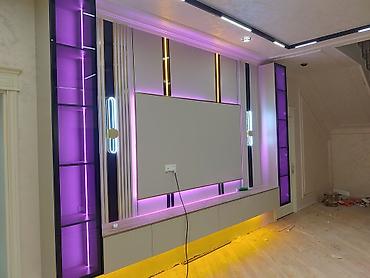 tv divar dizayn: Siyirməli, Polkalı, MDF, Zəmanətli, Kredit var — 4
