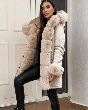 benetton jakne zenske: S (EU 36), XL (EU 42), M (EU 38), Single-colored, With lining, Faux fur