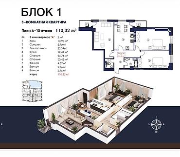 house: Строится, Элитка, 3 комнаты, 117 м² — 6