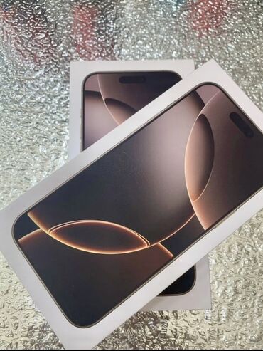 не зарегистрированные телефоны: IPhone 16 Pro Max, Жаңы, 256 ГБ, Desert Titanium, Куту