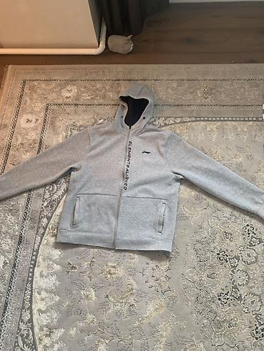 Мужская толстовка, 3XL, Li-Ning, Б/у, цвет - Серый, Бесплатная доставка, Самовывоз, Платная доставка