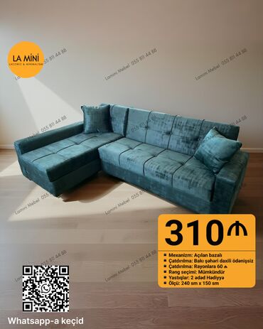 Çarpayılar: Künc divan, Yeni, Açılan, Bazalı, Parça, Şəhərdaxili pulsuz çatdırılma