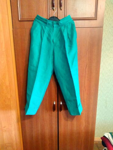 женские зеленые брюки: Брюки Massimo Dutti, S (EU 36), цвет - Зеленый