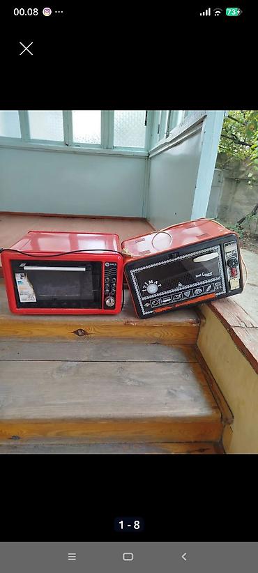 qaz peci satılır: Məhsul: Elektrik mini soba (qırmızı rəngdə), 2 ədəd • Stolüstü — 8