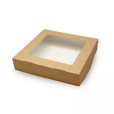 Kraft kartondan pəncərəli qutu - Material: qalın kraft karton, üst lalafo.az -da Kraft kartondan pəncərəli qutu - Material: qalın kraft karton, üst