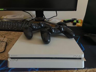 плейстейшен 3 цена бишкек: PlayStation 4 Slim, белая версия Комплектация по фото: - консоль PS4