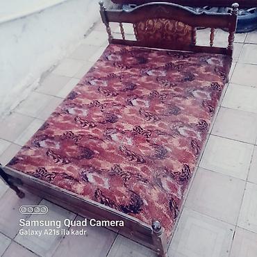 yataq taxt: Taxta çarpayı və döşək dəsti - Material: massiv ağac karkas, klassik — 1