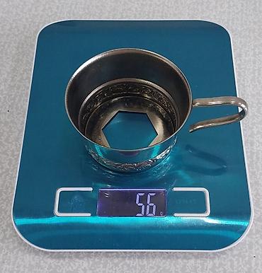 stəkan altlığı: Stəkanlar, rəng - Gümüşü, 6 ədədli dəst, SSRİ — 7