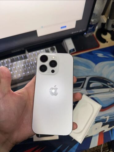 iphone xr цена в бишкеке: IPhone 16 Pro, Б/у, 256 ГБ, White Titanium, 100 %