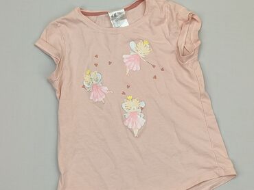 pomarańczowa koszulka dziecięca: Koszulka, H&M, 8 lat, 122-128 cm, stan - Dobry