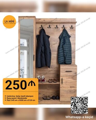 Dolablar: Açılan, 1 qapı Düz dolab, Dəhliz dolabı
