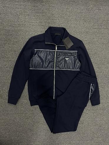 Эркектердин спорттук костюму, M, L, XL, Prada, Жаңы, түсү - Көк, Өзү алып кетүү