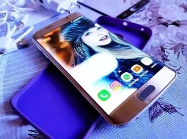 увеличительный экран для телефона: Samsung Galaxy S6 Edge, Б/у, 128 ГБ, цвет - Серый, 2 SIM