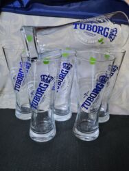 Čaše: Case nove za pivo Tuborg. Nove vintaz case,komada 6 u ceni — 4