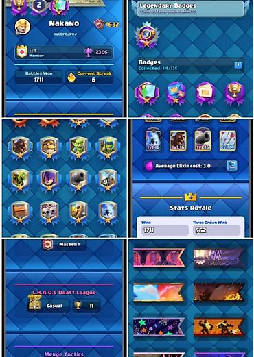 rog ally: Игровой аккаунт Clash Royale - Ник: Nakano - Побед всего: 1711, побед — 1