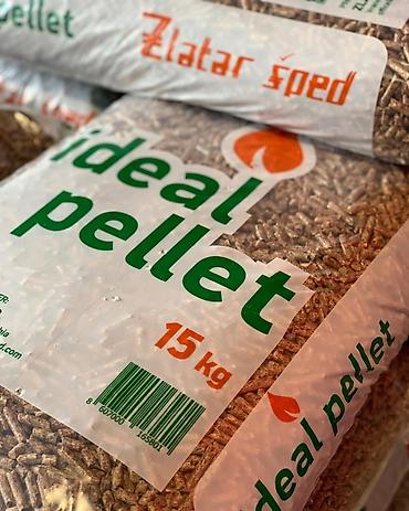baloni vode za aparate: Drveni pelet Ideal Pellet – vreća 15 kg - Tip: drveni pelet za — 1