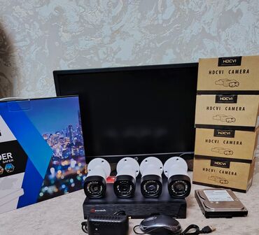 Videomüşahidə: Monitor DVR 4 çıxışlidir (Təzədir) Telefondan izləmə 4 ədəd çöl