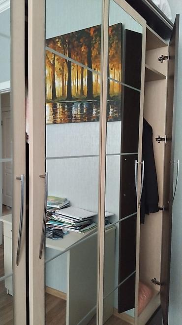 антресоль: Dördkapılı güzgülü şkaf - Material: laminat/LDSP korpus, açıq ağac — 1