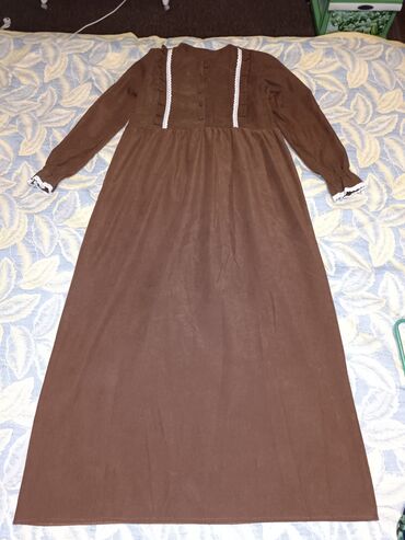 ткань сингапур: Повседневное платье, Made in KG, Осень-весна, Длинная модель, 3XL (EU 46), 4XL (EU 48)