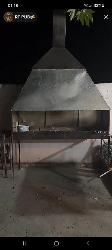 pizza peci: Böyük ölçülü manqal/şiş sobası – peşəkar istifadə üçün - Material — 2