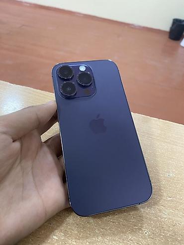 IPhone 14 Pro, Б/у, 256 ГБ, Deep Purple, Кабель, 75 %