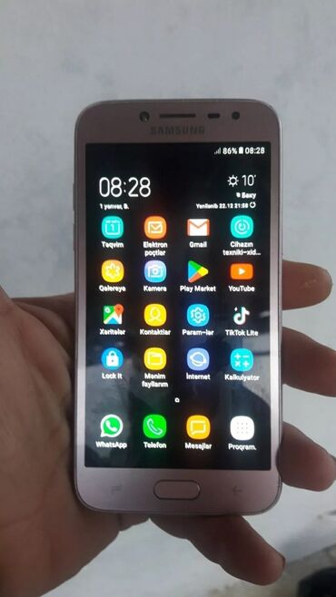 telefonlar samsunq: Samsung Galaxy J2 Pro 2018, 16 GB, rəng - Gümüşü, Sensor, İki sim kartlı