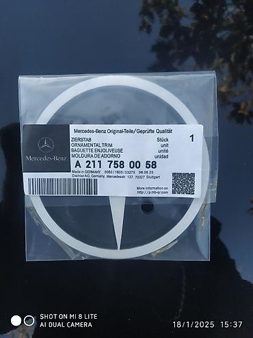 mercedes e220 cdi: Mercedes Loqo Emblem Znak Arxa Olcu 10mm. Qara parlaq. Piano black — 3