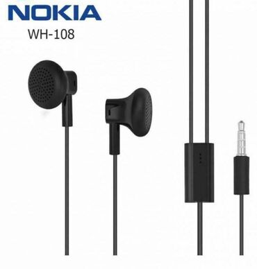 Колонки, гарнитуры и микрофоны: Оригинальные наушники Nokia WH -109 с микрофоном на шнуре /