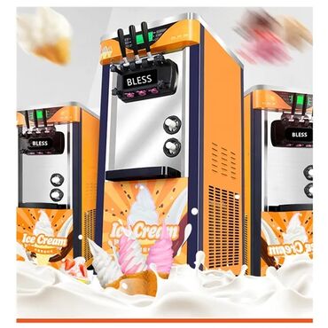 masin soyuducu: Dondurma aparatı Goshen 3 rəngli Yumşaq Dondurma Maşını ✅️ Stolüstü