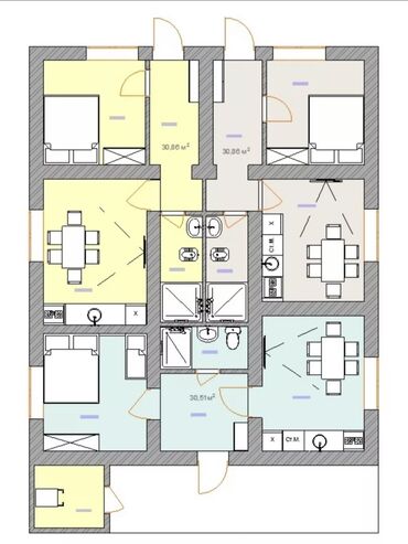 Продажа домов: 100 м², 6 комнат, С мебелью, Кухонная мебель