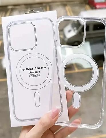 iphone u: Məhsul: iPhone 16 Pro Max üçün şəffaf maqnitli qoruyucu keyz - — 1