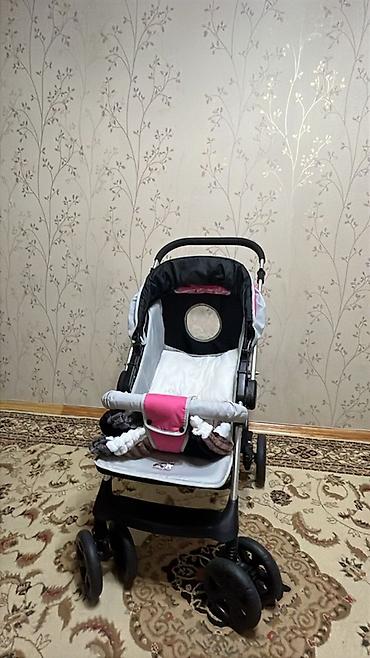 Uşaq arabaları: Uşaq arabası – rahat və funksional model - Rəng: çəhrayı-boz — 3