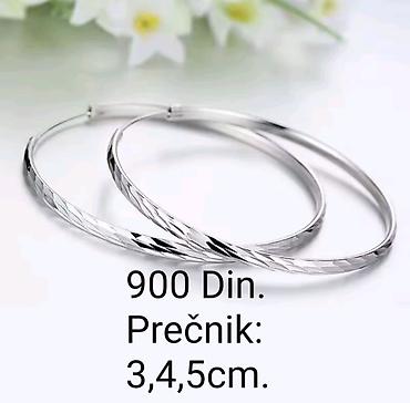 Elegantne posrebrene okrugle minđuše od hirurskog čelika sa žigom S925 na lalafo.rs Elegantne posrebrene okrugle minđuše od hirurskog čelika sa žigom S925