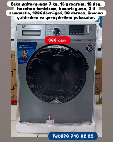 Paltaryuyan maşınlar: Paltaryuyan maşın 6 kq, Yeni, Pulsuz çatdırılma — 10