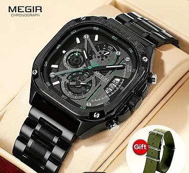 Aksesuarlar: MEGIR Chronograph kişi qol saatı - Brend: MEGIR - Funksiyalar — 2
