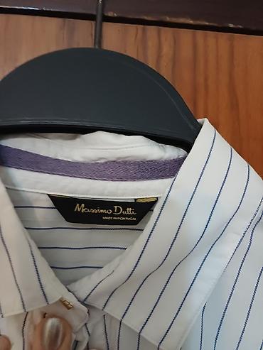 ag etek: Massimo Dutti qadın köynəyi - Model: zolaqlı, uzunqol, düyməli — 2