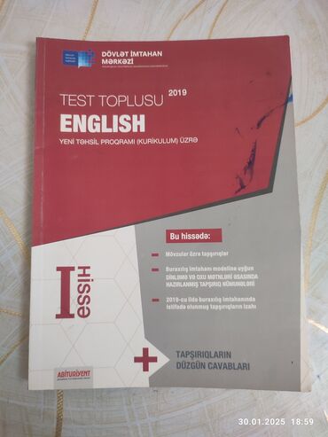 mektebeqeder hazırlıq testleri: Английский язык Тесты 11 класс, 1 часть, 2019 год