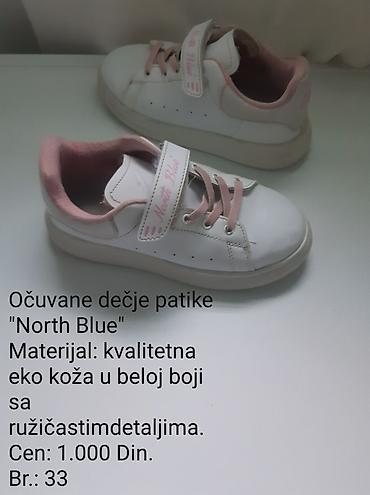 beba paracin: Dečje patike North Blue - Materijal: kvalitetna eko koža - Boja: bela — 1