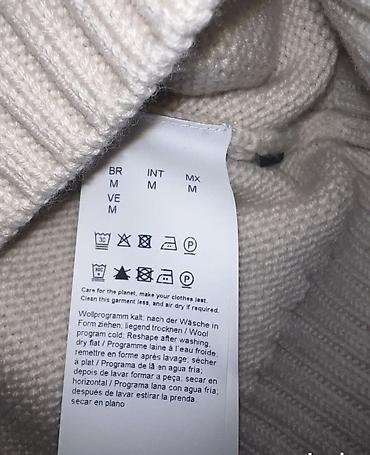 stradivarius s: HUGO BOSS džemper 100% vuna vel. M NOVO Masivan i izuzetan džemper bež — 7