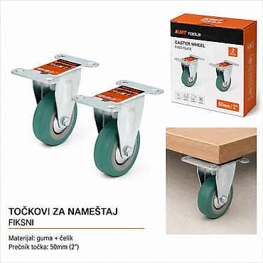 KMT Sivi 9367856 – Fiksni točkovi za nameštaj, 50 mm Opis: -