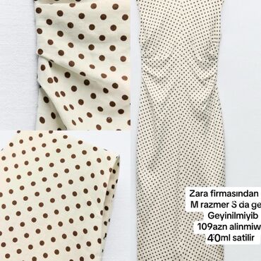 toxunma papaqlar: Повседневное платье, Миди, Zara, M (EU 38)