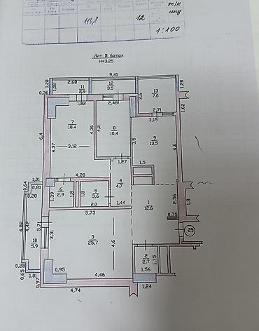 Продажа квартир: 3 комнаты, 114 м², 7 мкр Элитка, 6 этаж, Евроремонт — 9