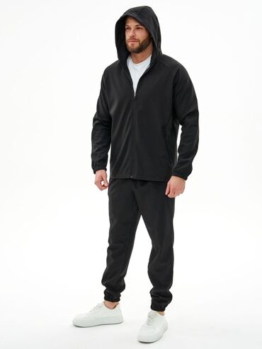 спортивные штаны мужские зауженные: Спортивный костюм XL (EU 42), цвет - Черный