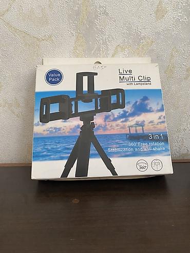 redmi c 15: Live Multi Clip with Lampstand – 3‑in‑1 telefon tutacağı və mini — 1