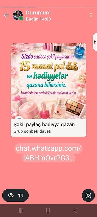 qara maz: Xidmət: “Şəkil paylaş, hədiyyə qazan” qrupuna dəvət Təsvir: - — 1