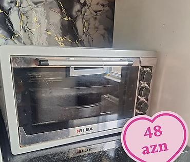 EFBA mini elektrik sobası - Gümüş rəngli, ön şüşə qapılı, tutacaqlı